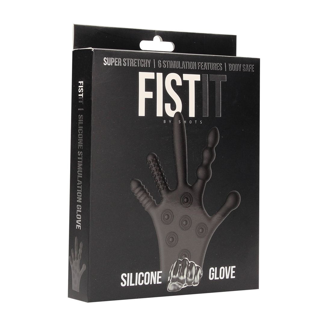 Stimulations-Handschuh Silikon Schwarz 28 cm