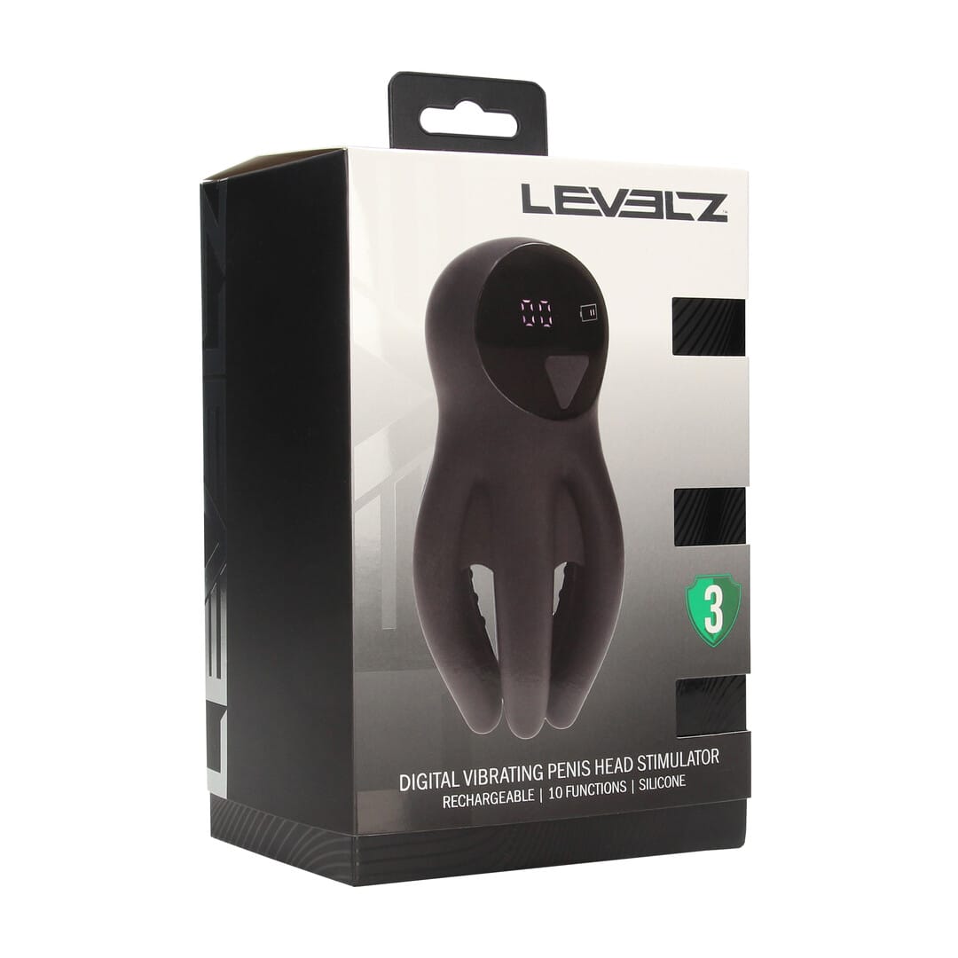 Stimulator für die Eichel mit Vibration und Tentakeln aus Silikon Schwarz 11,8 x 5,3 cm – Ansicht 2