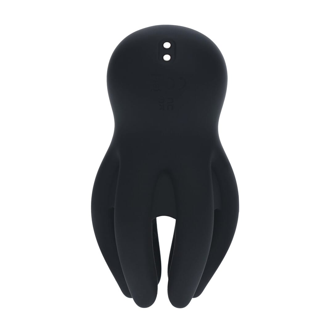 Stimulator für die Eichel mit Vibration und Tentakeln aus Silikon Schwarz 11,8 x 5,3 cm – Ansicht 6