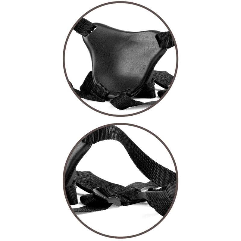 Strap-on Elite Deluxe Verstellbares Harness-Kit Ring mit Hoden & 20,3 x 5,4 cm