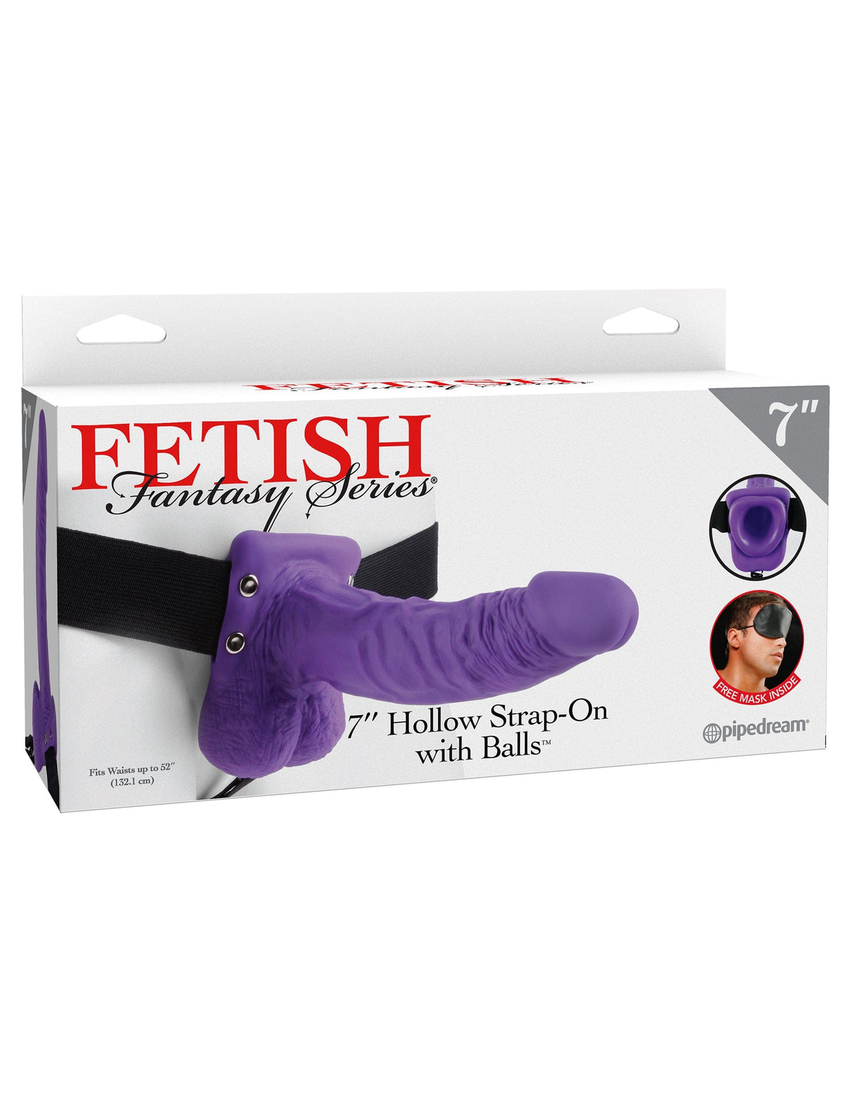 Strap-On hohl mit Hoden 19 x 4 cm