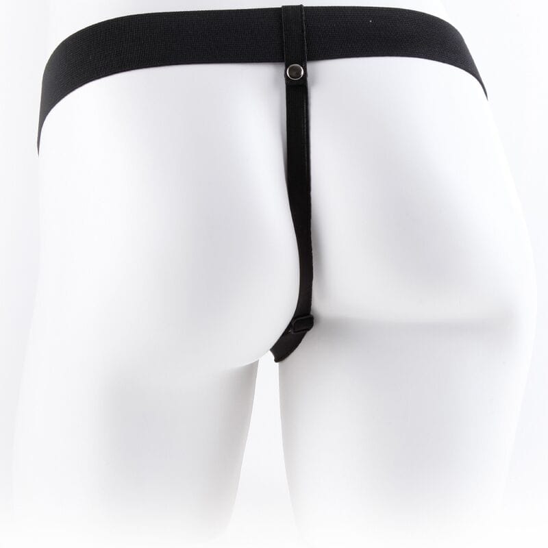 Strap-on Verstellbares Gurt mit Fernbedienung Realistischer Penis mit Hoden Weiß 17,8 x
