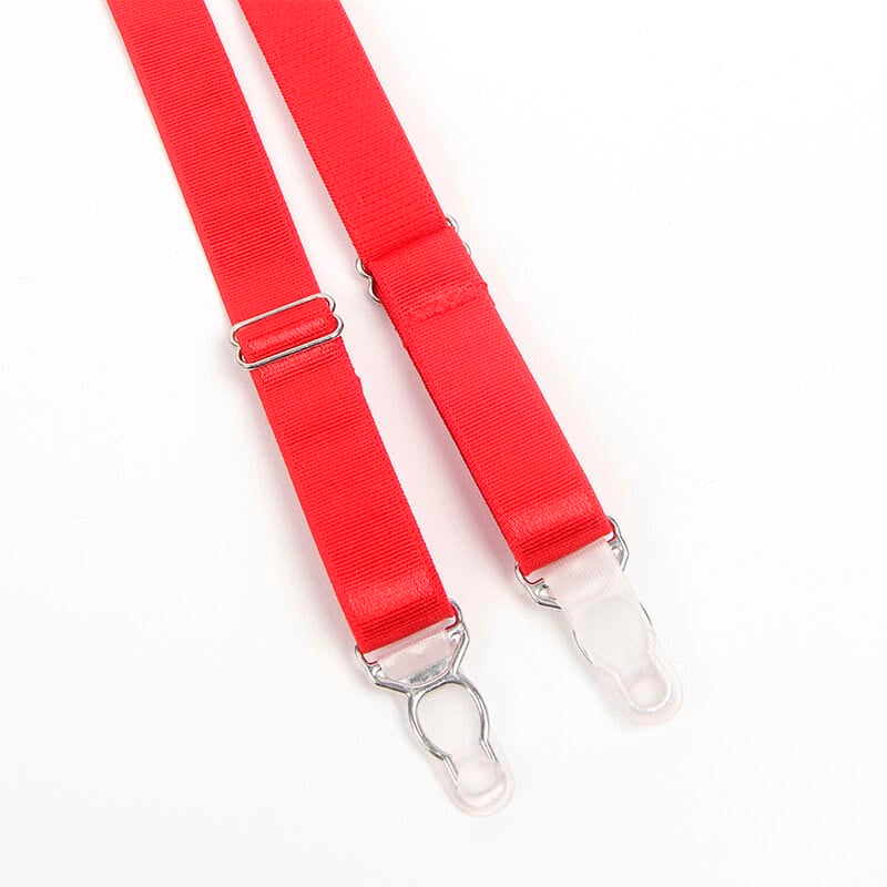 Strumpfband 955267 Roter Bondage-Bh mit Strumpfband-Set L/XL