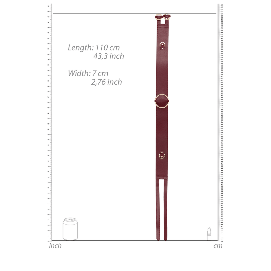 Taillengürtel Ouch mit Ring in Bordeaux und Petrol 100 und 110 cm – Ansicht 6