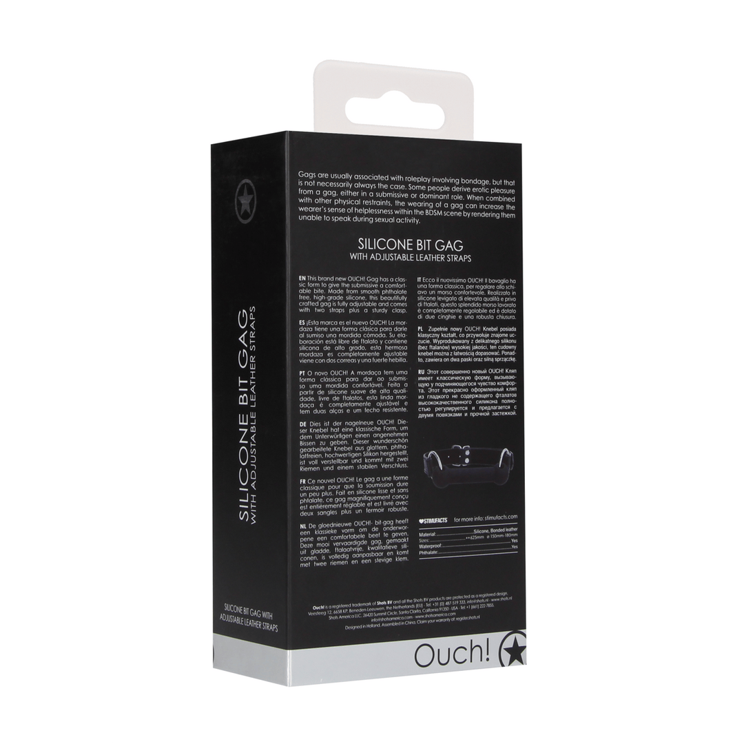 Trensenknebel Ouch aus Silikon Schwarz 12,5 x Ø 2 cm – Ansicht 3