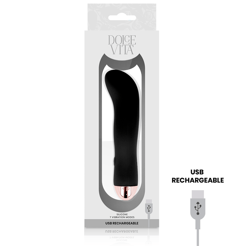 Vibrator Aufladbarer Zwei Schwarz 7 Geschwindigkeit