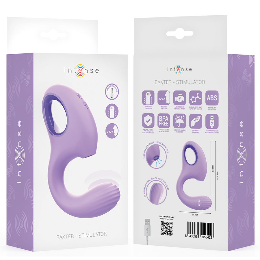 Vibrator Baxter & Stimulator Violett