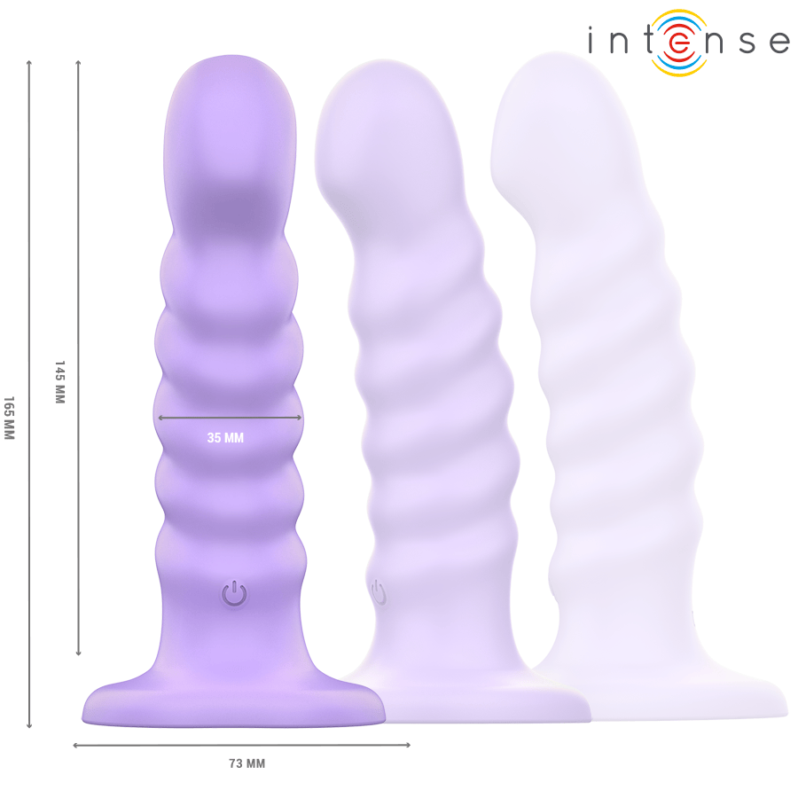 Vibrator Brenda M Spiralendesign 10 Vibrationen Lila Fernbedienung 14 x 3 cm