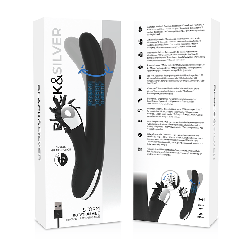 Vibrator Bunny Storm Rotation Vibe 24 x 3,5 cm