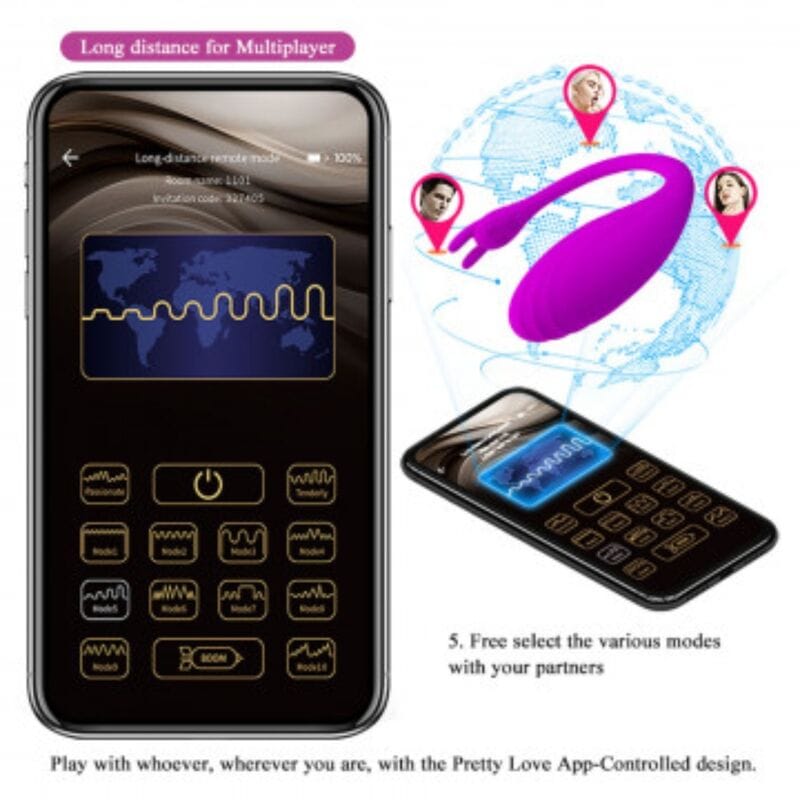 Vibrator Catalina mit App-Steuerung Flieder – Ansicht 4