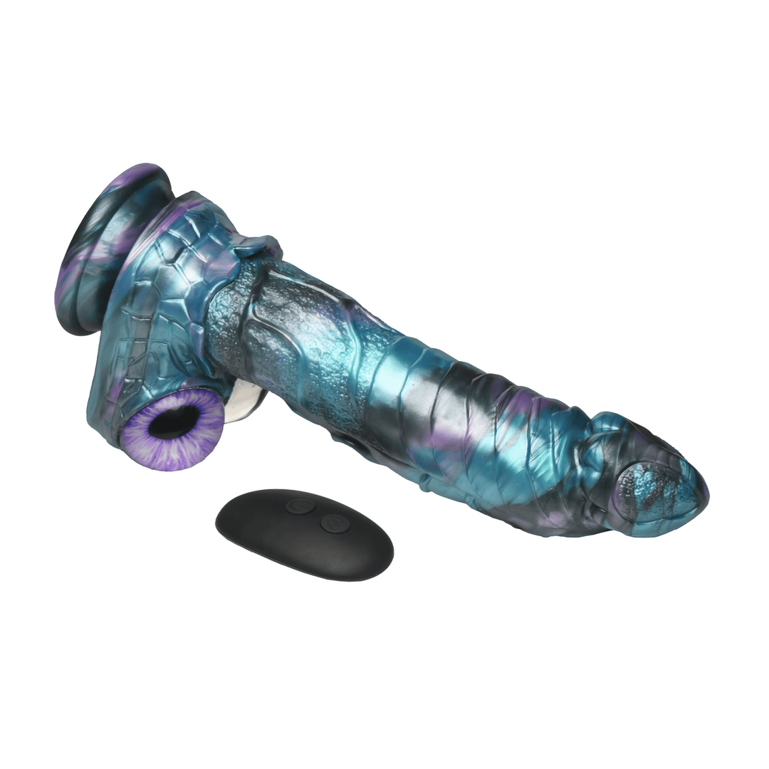 Vibrator Creature Cocks Astro-Thrust Alien stoßend mit Fernbedienung Silikon Blau und Violett 16,5 x Ø 4,8 cm