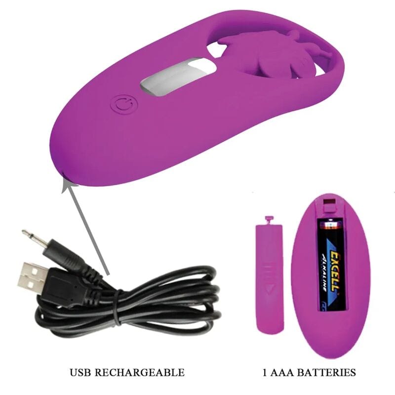 Vibrator Dancing Butterfly Stimulator für Höschen mit Fernbedienung Flieder 10,8 x 4 cm – Ansicht 3