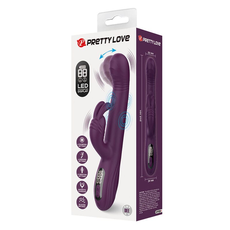 Vibrator Dee Rabbit oszillierend und klopfend Lila – Ansicht 7