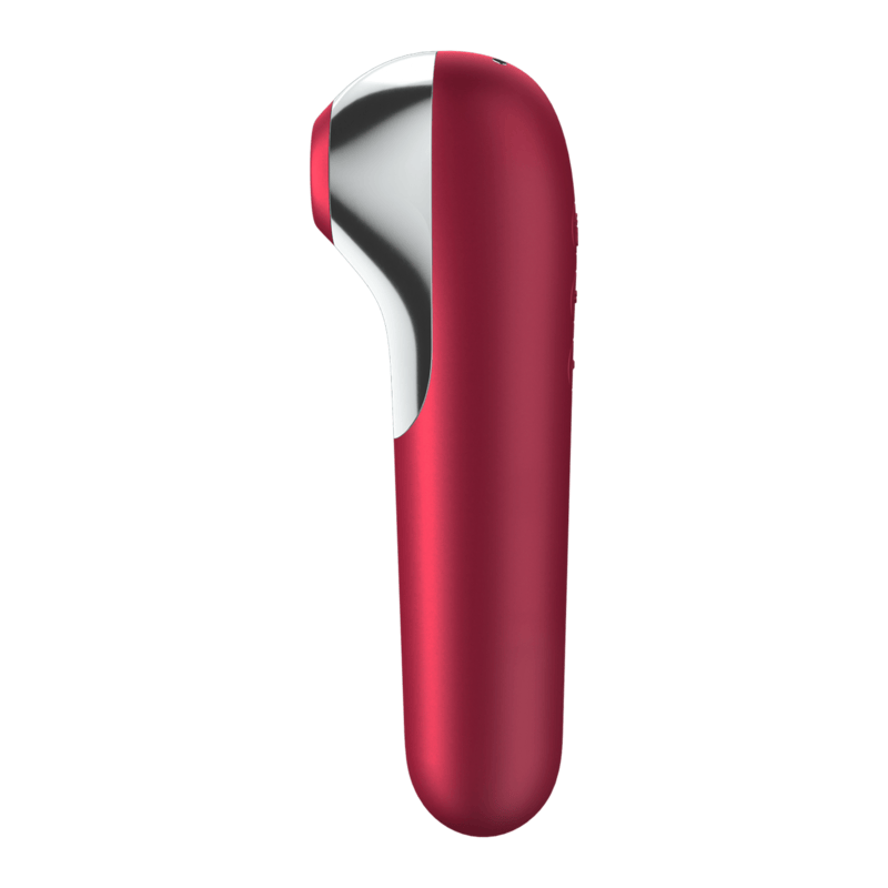 Vibrator Dual Love mit Luftpuls-Sauger Rot – Ansicht 2
