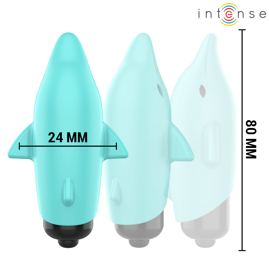Vibrator Echo Vibrierendes Bullet Delphin Blau 4,7 x 4,7 cm