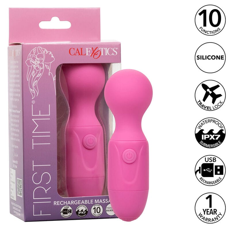Vibrator First Time Wiederaufladbarer 10 Vibrationen Rosa 50 x 4,5 cm