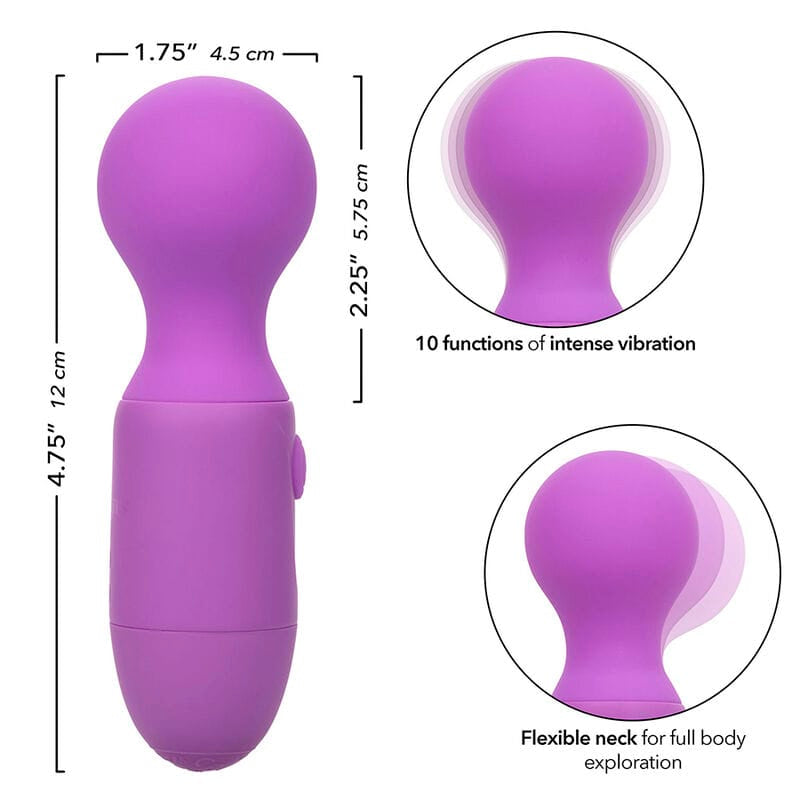 Vibrator First Time Wiederaufladbares Massagerät 10 Vibrationen Lila 50 x 4,5 cm