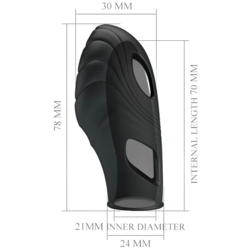 Vibrator Lich Silikon-Fingervibrator Schwarz
