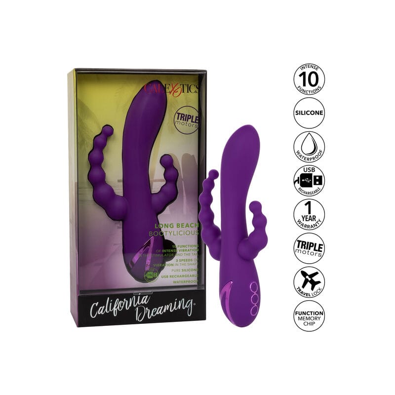 Vibrator Long Beach Bootylicious Lila 11,5 x 3,25 cm