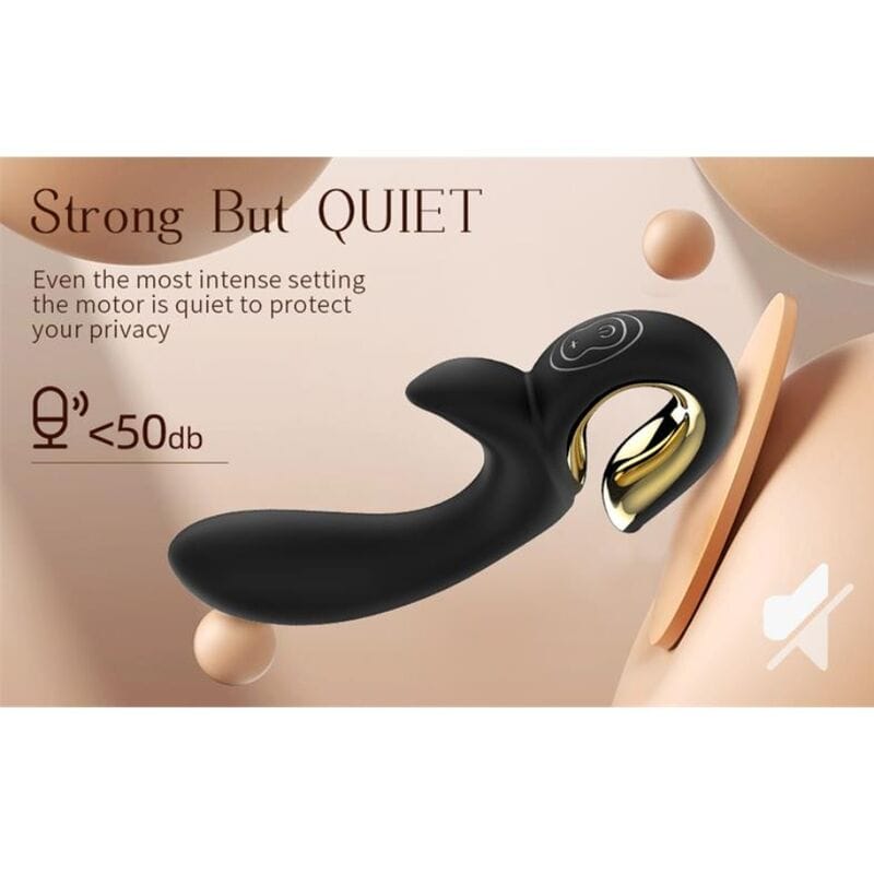 Vibrator Lulu Rabbit mit Stoßfunktion Schwarz – Ansicht 5