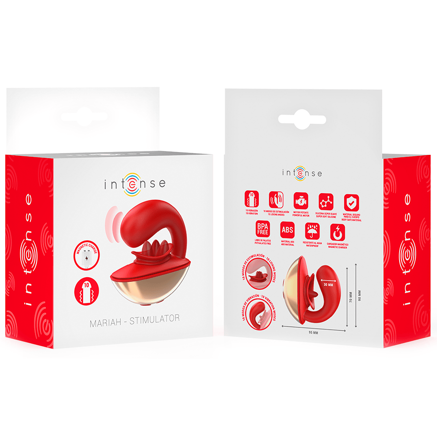 Vibrator Mariah & Stimulator in U-Form 10 Vibrationen Rot