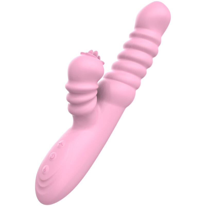 Vibrator Multifunktionsvibrator mit Stimulierender Zunge Wärmeeffekt Rosa