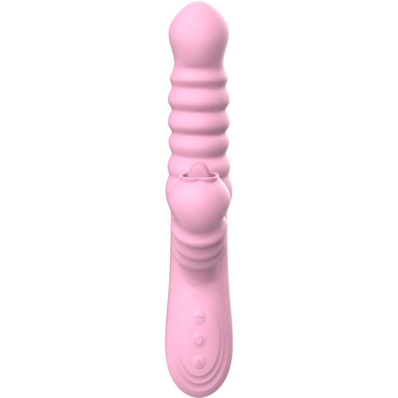 Vibrator Multifunktionsvibrator mit Stimulierender Zunge Wärmeeffekt Rosa