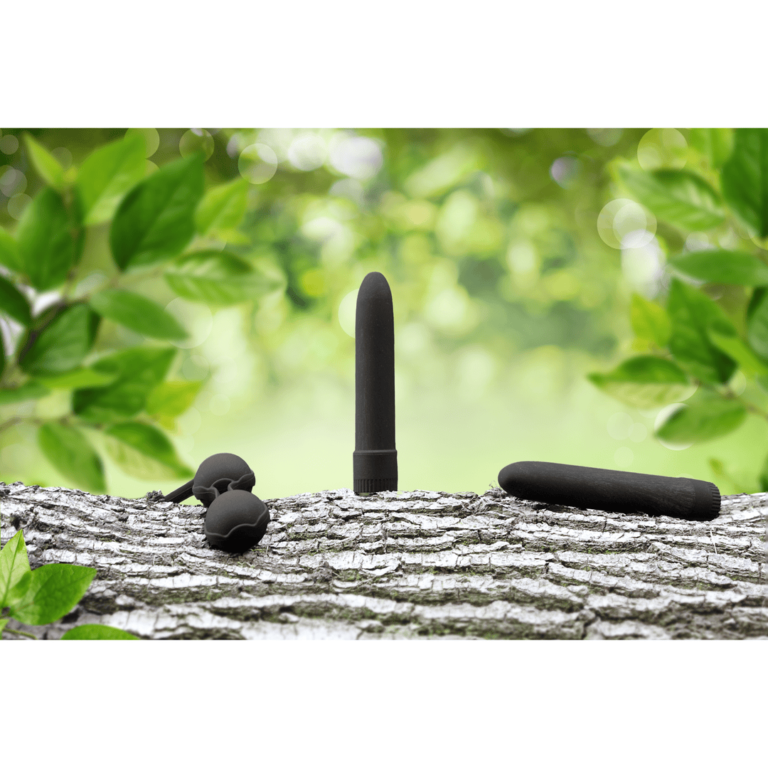 Vibrator Natural Pleasure biologisch abbaubar Schwarz 15 x 2,8 cm – Ansicht 6