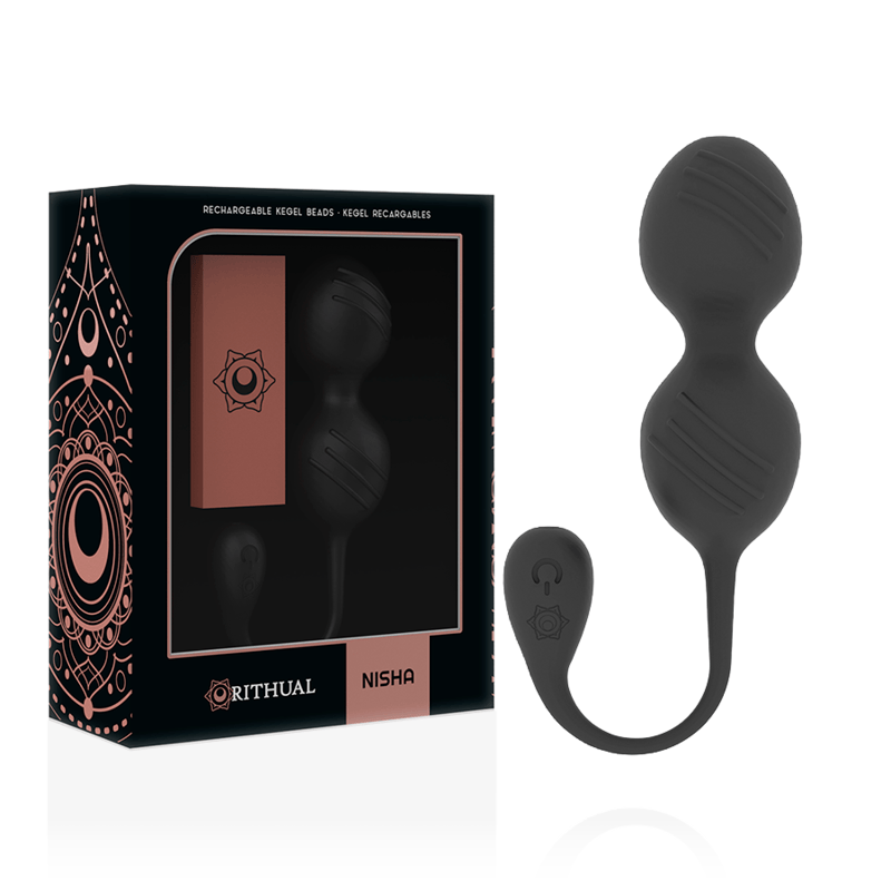 Vibrator Nisha wiederaufladbare vibrierende Kegelbälle Schwarz