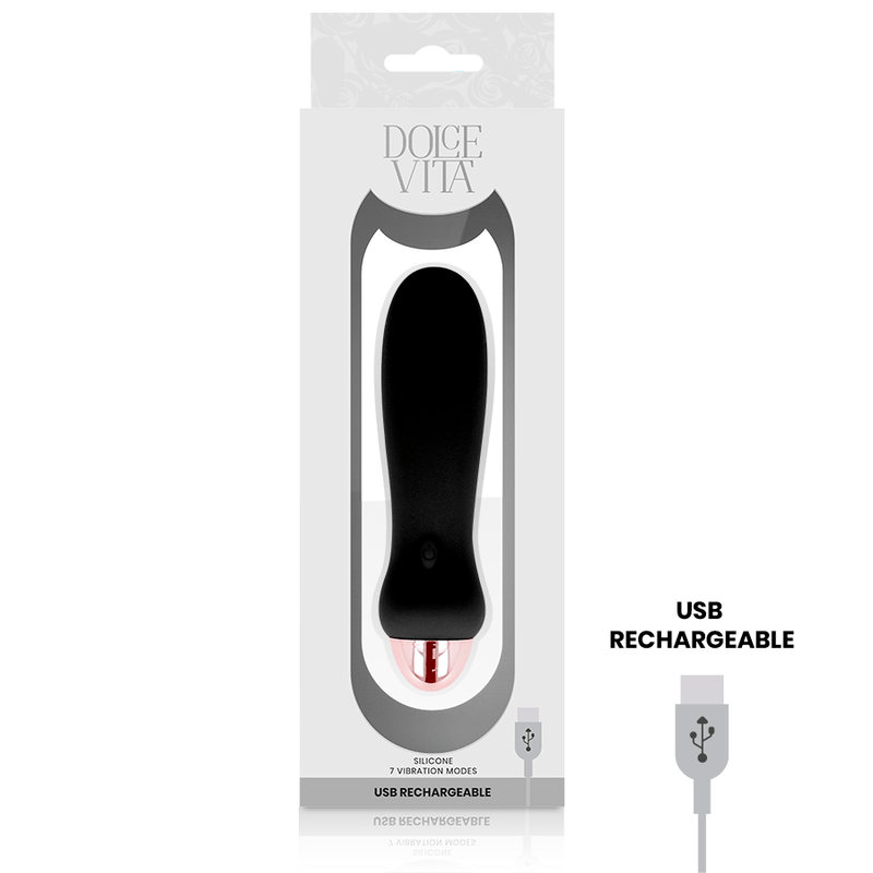 Vibrator Nr. 5 Silikon Schwarz 12,4 x 2,8 cm – Ansicht 3