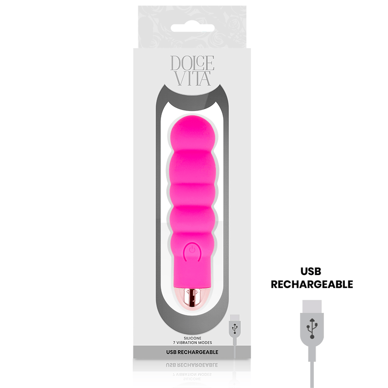 Vibrator Nr. 6 Silikon Rosa 13 x 2,8 cm – Ansicht 3