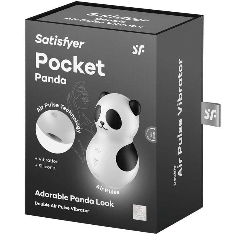 Vibrator Pocket Panda Stimulator & Schwarz Weiss