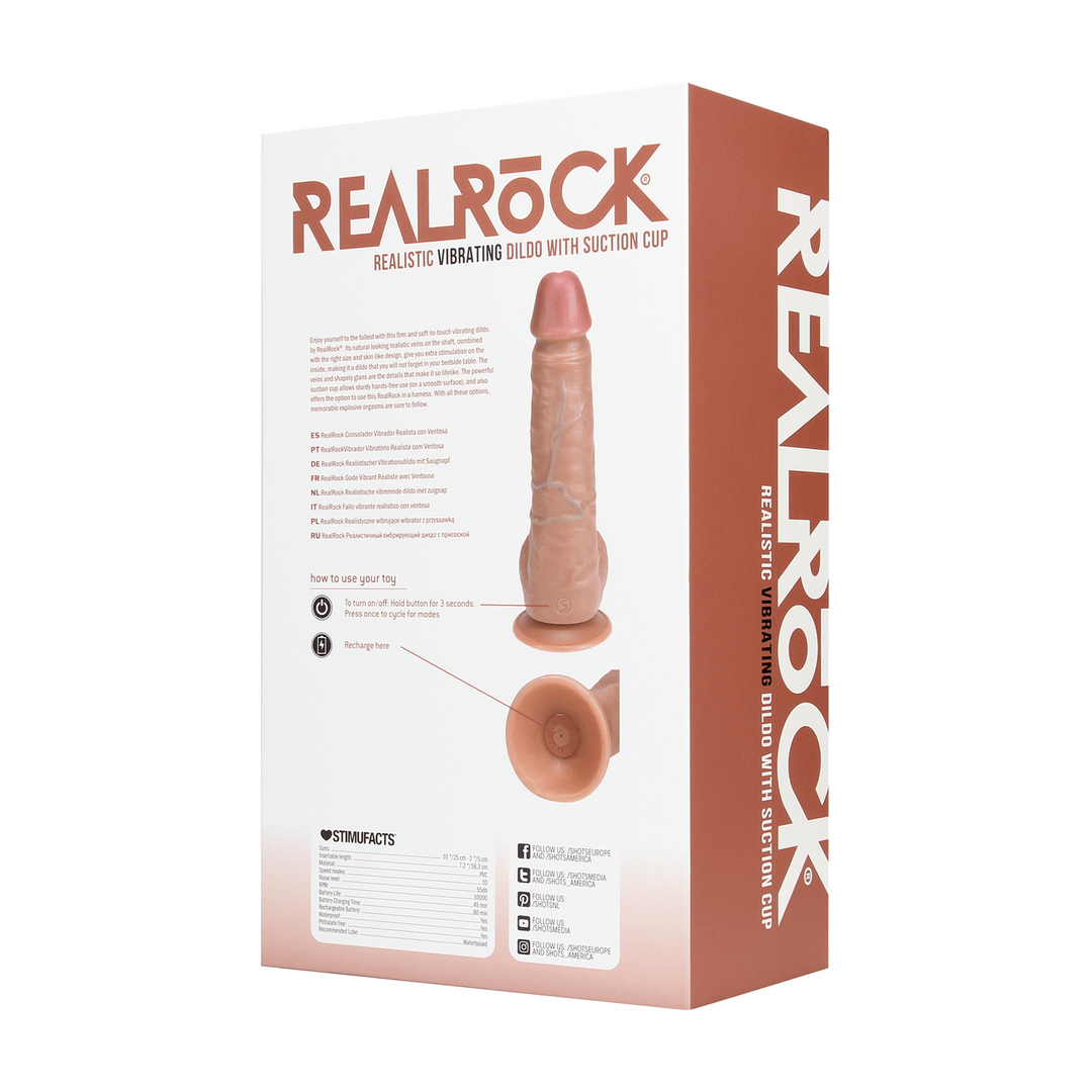 Vibrator realistisch gerade mit Hoden Hautfarbe 18 x Ø 5 cm – Ansicht 10