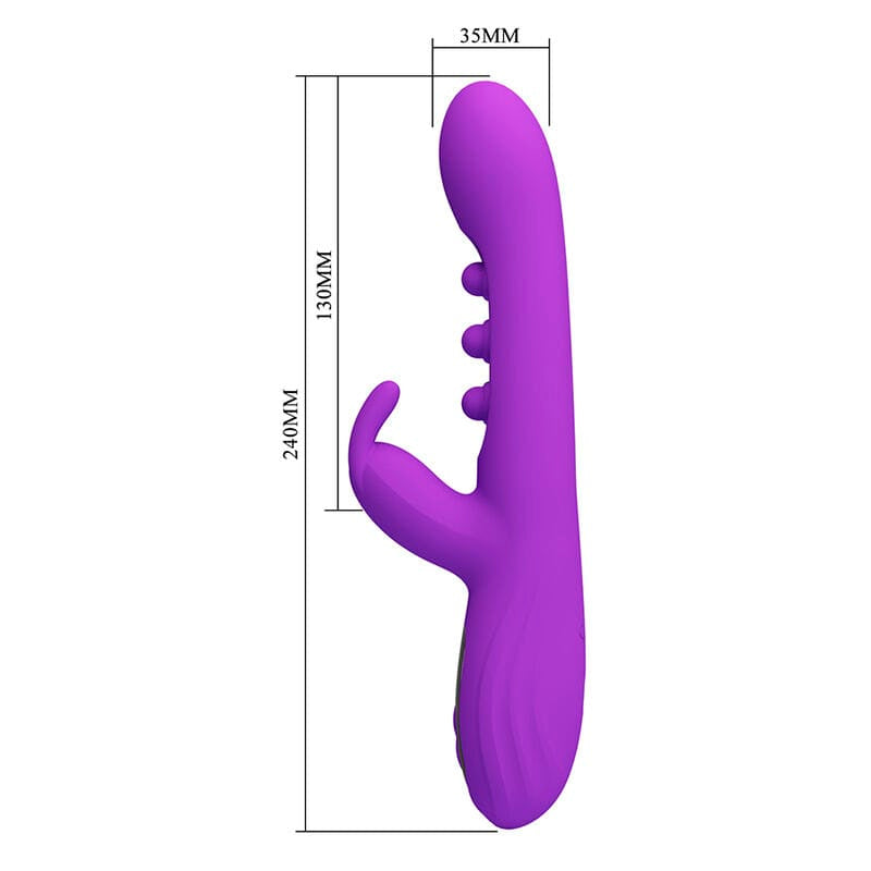 Vibrator Sabien Rabbit mit Klopf-Stimulation und LED Lila – Ansicht 8