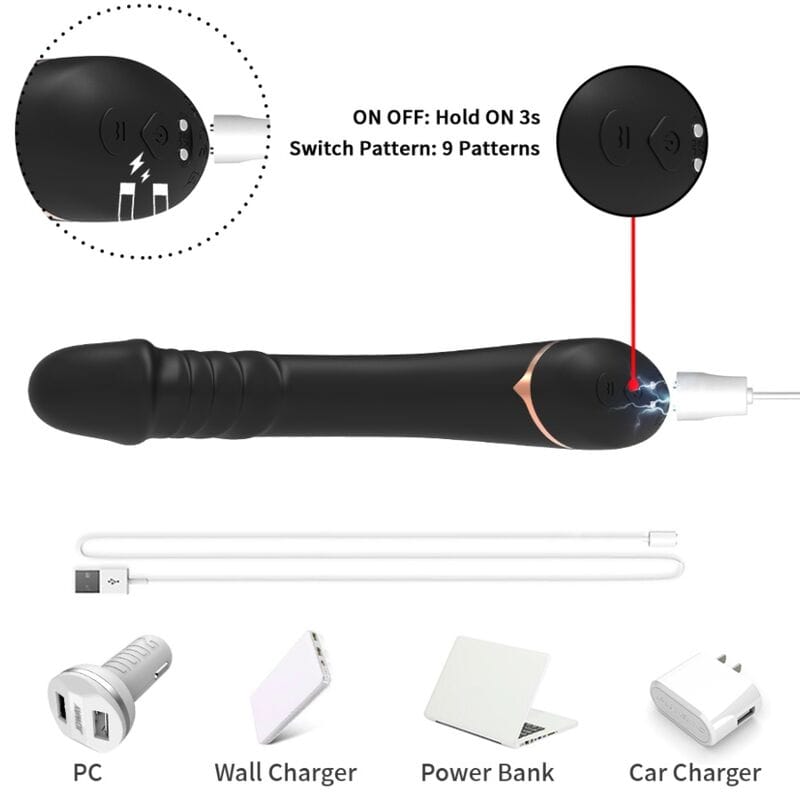 Vibrator Silikon Schwarz