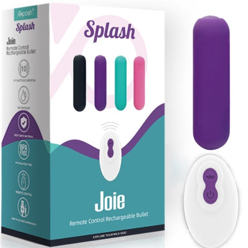 Vibrator Splash Joie Bullet Silikon Fernbedienung 10 Vibrationen Lila 75 x 19 cm
