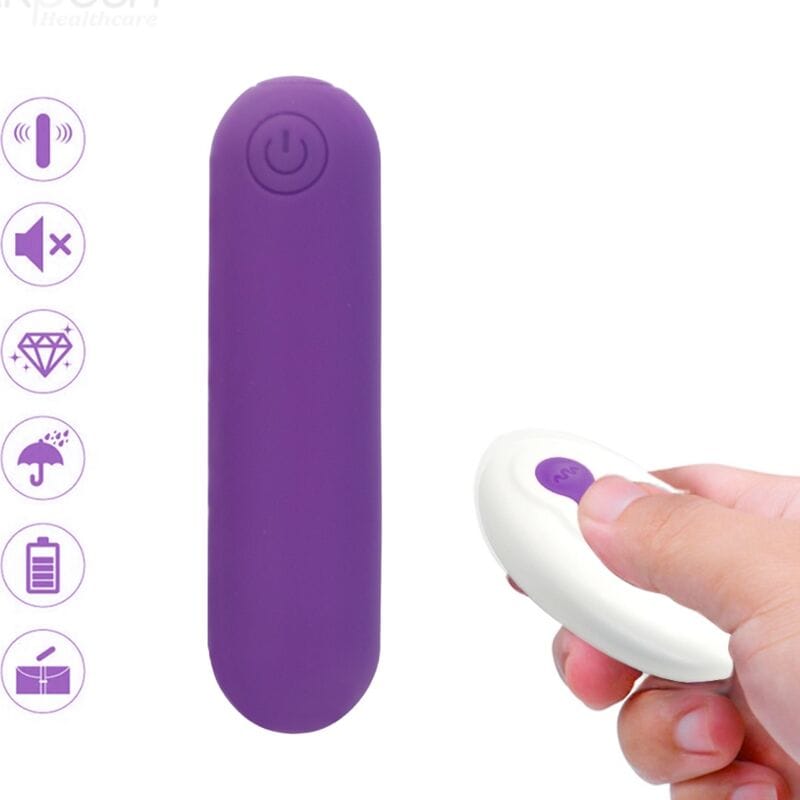 Vibrator Splash Joline Bullet Silikon Fernbedienung 10 Vibrationen Lila 6.5 x 1.5 cm