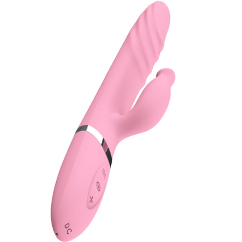 Vibrator & Stoßung mit Rosa Wärmeeffekt -Zunge