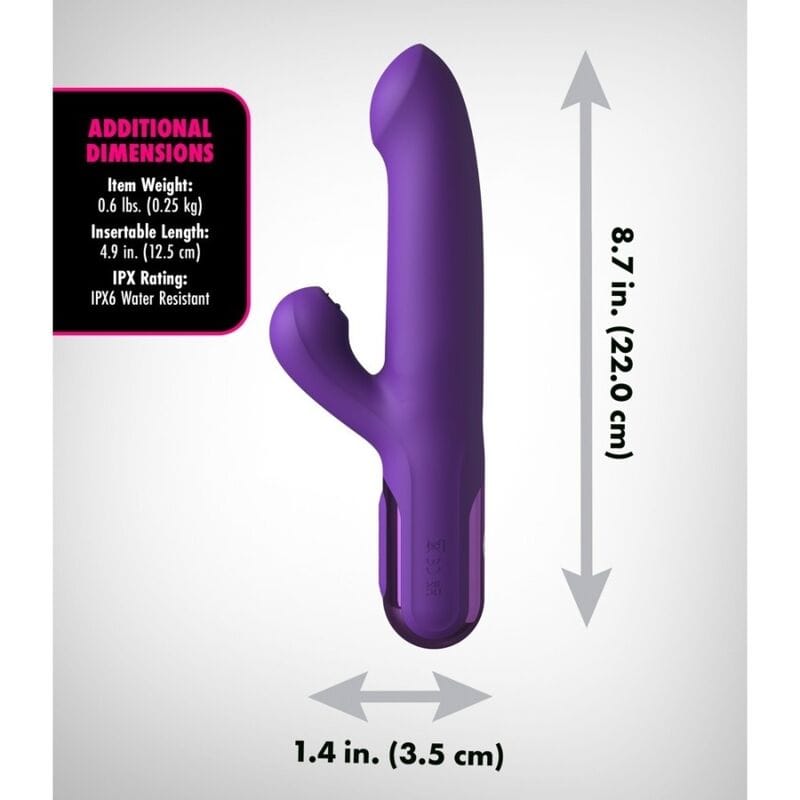 Vibrator Super Sonix Thruster Rabbit mit Stoßfunktion Lila – Ansicht 6