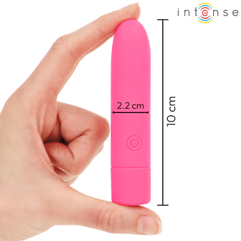 Vibrator Symone USB wiederaufladbarer vibrierender Bullet 8 Vibrationen Rosa 10 x 2,2 cm – Ansicht 4