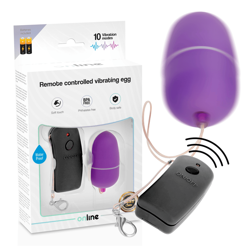 Vibrator vibrierendes Ei mit Flieder Fernbedienung 6 x 3,4 cm