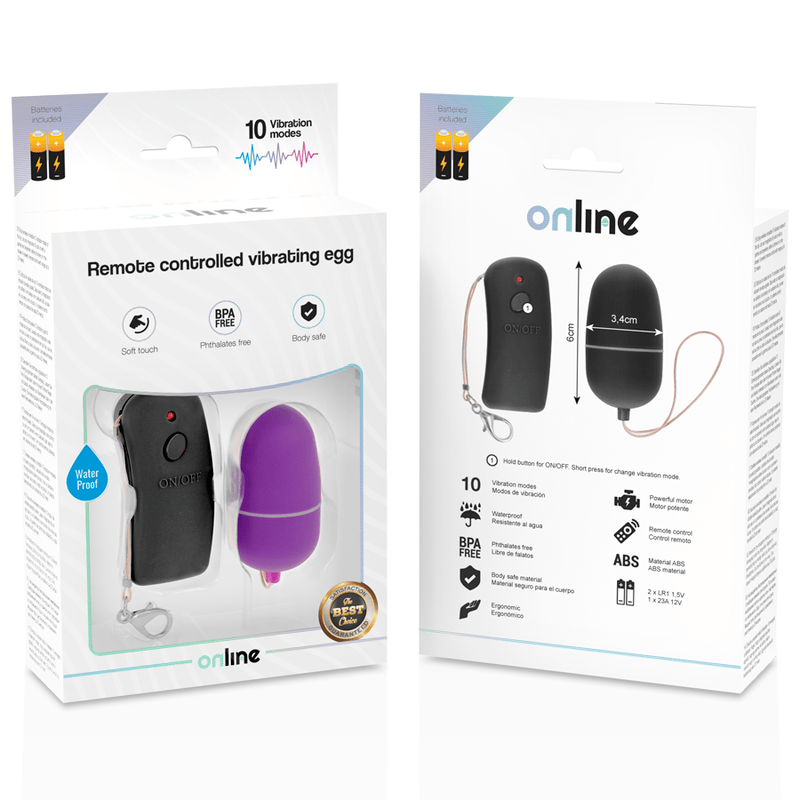 Vibrator vibrierendes Ei mit Flieder Fernbedienung 6 x 3,4 cm – Ansicht 4