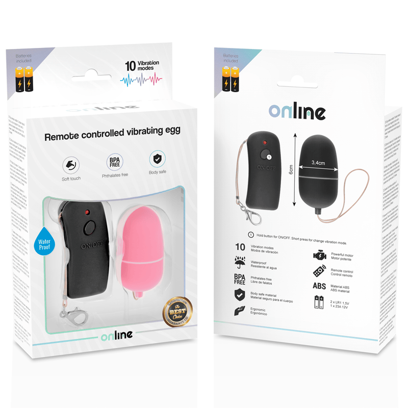 Vibrator vibrierendes Ei mit Rosa Fernbedienung 6 x 3,4 cm – Ansicht 4