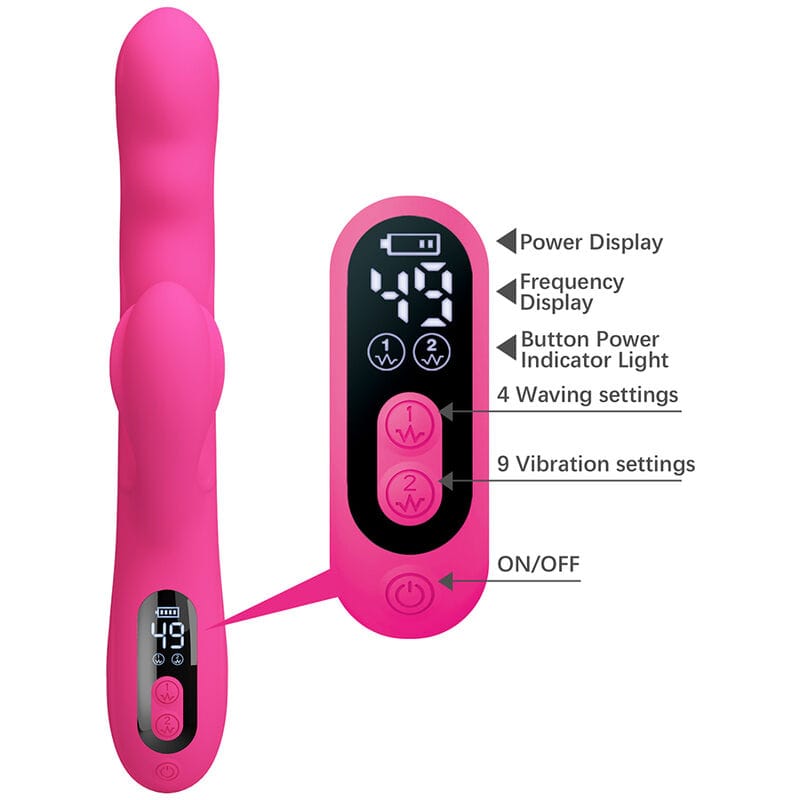Vibrator Winters Rabbit multifunktional mit LED-Anzeige Rosa – Ansicht 8