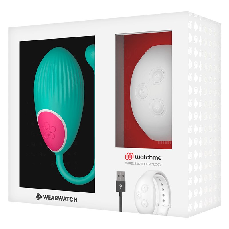 Vibro-Ei Watchme mit Fernbedienung Aquamarin/Weiß – Ansicht 5