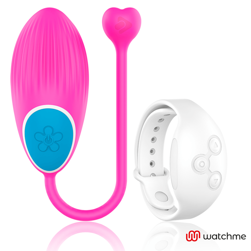 Vibro-Ei Watchme mit Fernbedienung Fuchsia/Weiß – Ansicht 2