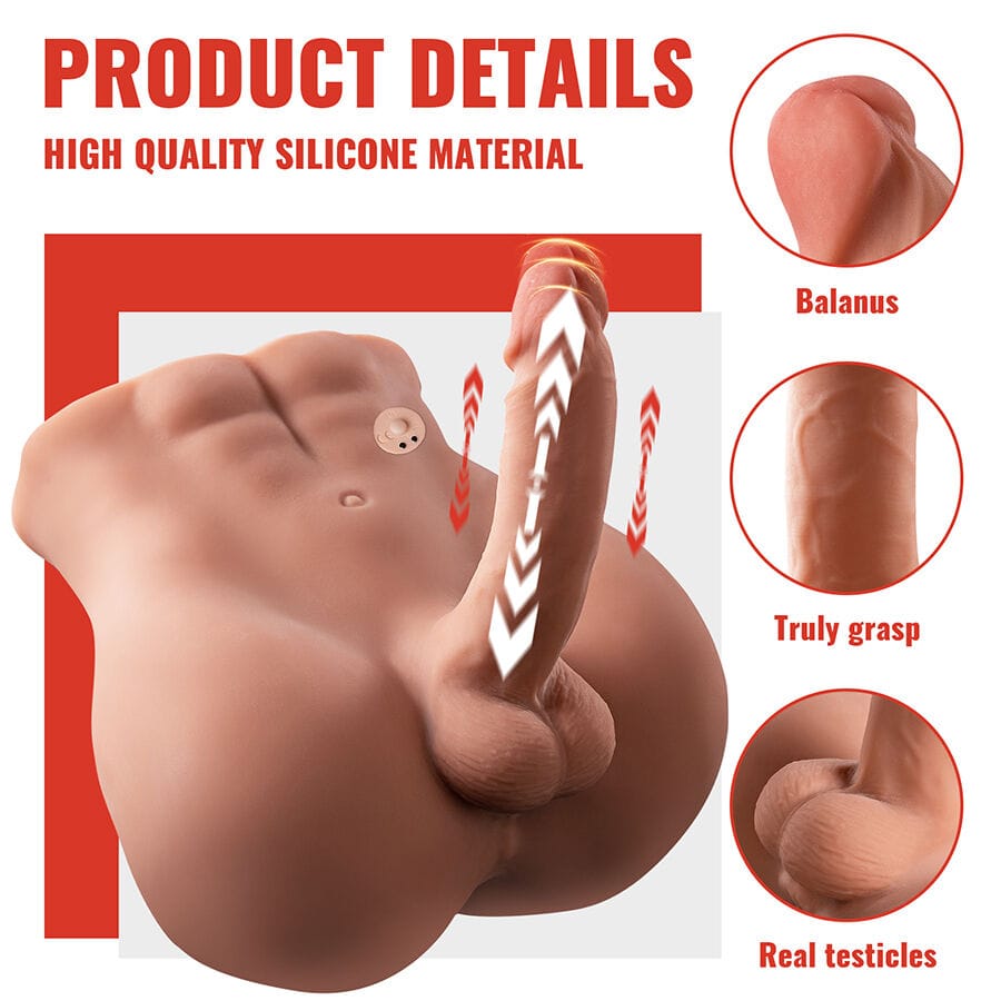 Realistischer Vibrator Bertlett Ass und Anus- Frontposition mit Stossfunktion 18,03 x.2