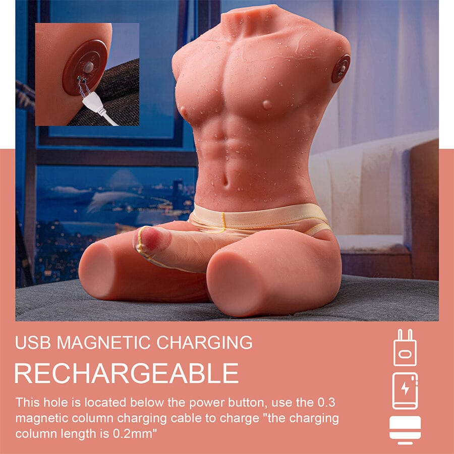Liebespuppe Jason Halbkörper Realistischer Männlicher Torso mit Stoss- und.9
