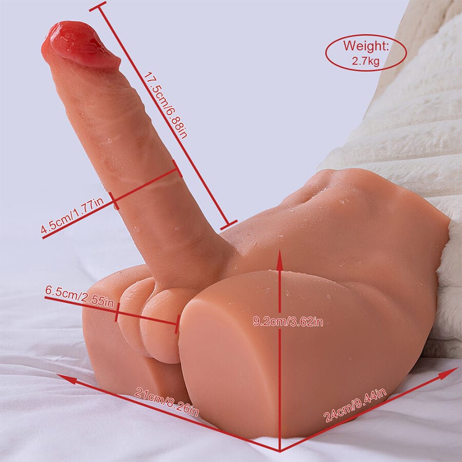 Realistischer Vibrator Realistischer DildMasturbator mit Frontposition und Stossfunktion.6