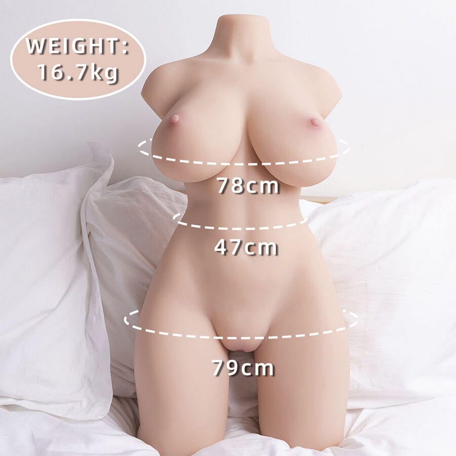 Liebespuppe Realistischer Gepflegter Weiblicher Torso mit Stoßfunktion 71 cm.2